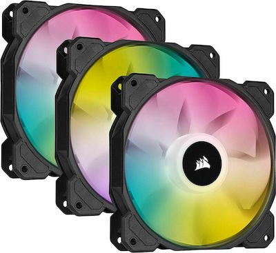 Corsair iCUE SP120 RGB PRO Elite Performance Case Fan με Σύνδεση 4-Pin PWM 3τμχ