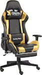 vidaXL 20498 Gaming Chair with Adjustable Arms and Footrest Gold