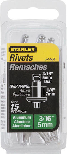 Stanley Πριτσίνια Αλουμινίου M5x9mm 15τμχ