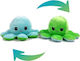 Toys Garden Plush Reversible Octopus Blue-Green 12 cm