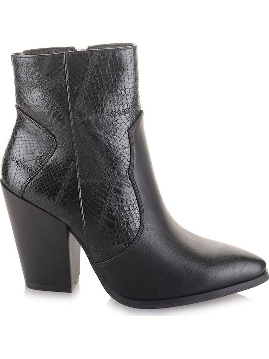 Women's Cowboy Boots with High Heel Black