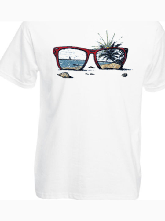 Summer Glasses t-shirt White