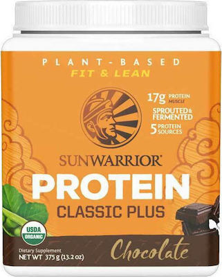 Sunwarrior Classic Plus Fără Gluten & Lactoză cu Aromă de Ciocolata 375gr