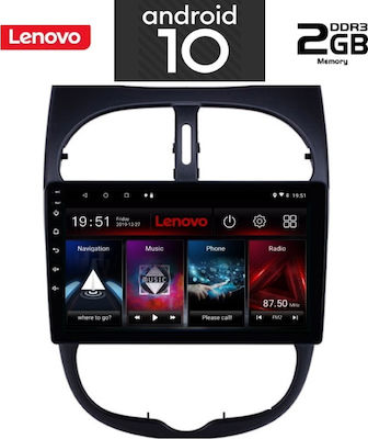 Lenovo Car-Audiosystem für Peugeot 206 1998-2006 (Bluetooth/USB/AUX/WiFi/GPS) mit Touchscreen 9" IQ-AN X6880_GPS