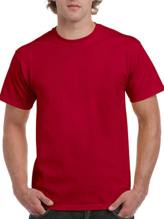 Gildan Werbe-T-Shirt in Rot Farbe