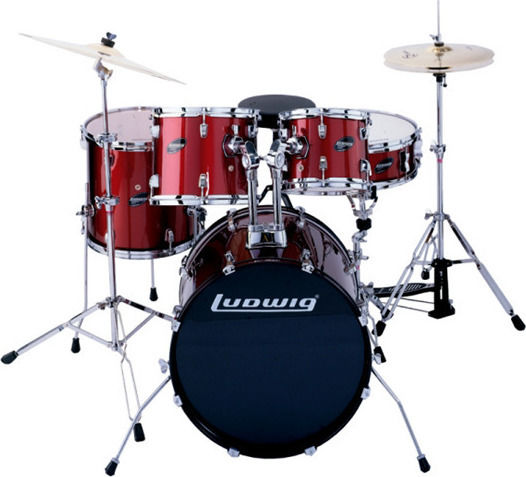 Ludwig Accent Combo Power Drum Set Wine Red