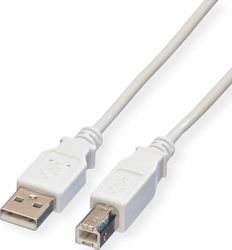 Roline 11.99.8819-100 USB-Kabel USB 2.0 USB-A-Stecker zu USB-B-Stecker Weiß 1,8 m
