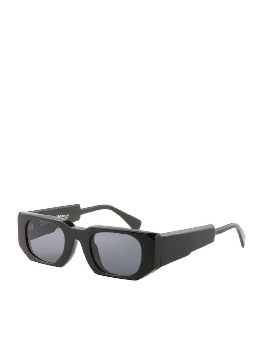 Kuboraum U8 Women's Sunglasses with Black Plastic Frame and Black Polarized Lens
