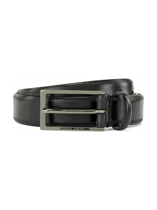 Hugo Boss Men's Leather Belt Black
