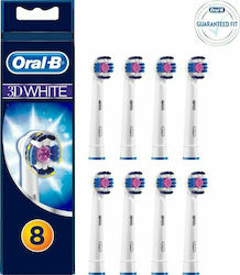 Oral-B 3D White Ανταλλακτικές Κεφαλές για Ηλεκτρική Οδοντόβουρτσα 8τμχ