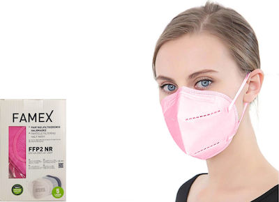 Famex Particle Filtering Half Mask FFP2 NR Mască de protecție FFP2 Roz 10buc