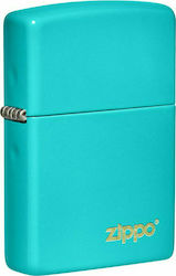 Zippo Classic Logo Windproof Lighter Flame Turq...
