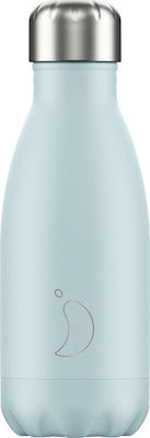 Chilly's Blush Glass Thermos Stainless Steel BPA Free Light Blue 260ml 200122