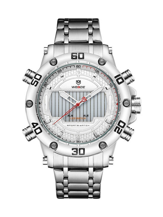 Weide Men's Watch 48mm Battery with Silver Meta...