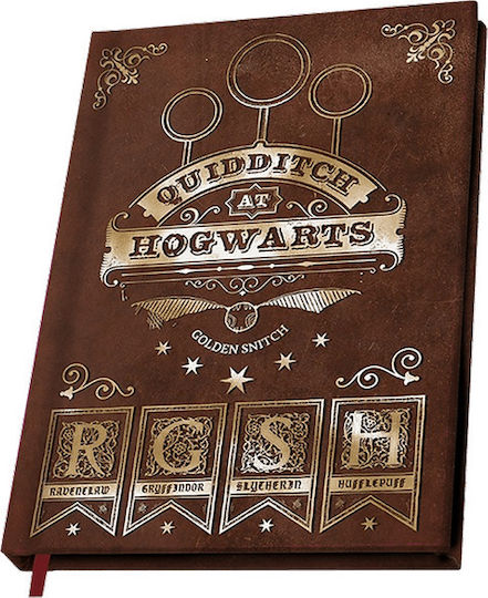 Abysse Harry Potter Quidditch Notebook A5 Ruled Brown