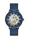 Pierre Lannier Ρολόι Αυτόματο με Μεταλλικό Μπρασελέ σε Μπλε χρώμα