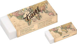 Total Gift Eraser Set for Pencil and Pen Map 3pcs White