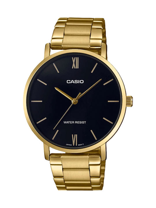 Casio Ρολόι με Μεταλλικό Μπρασελέ σε Χρυσό χρώμα