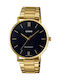 Casio Herrenuhr 40mm Batterie mit Gold Rostfreier Stahl Armband