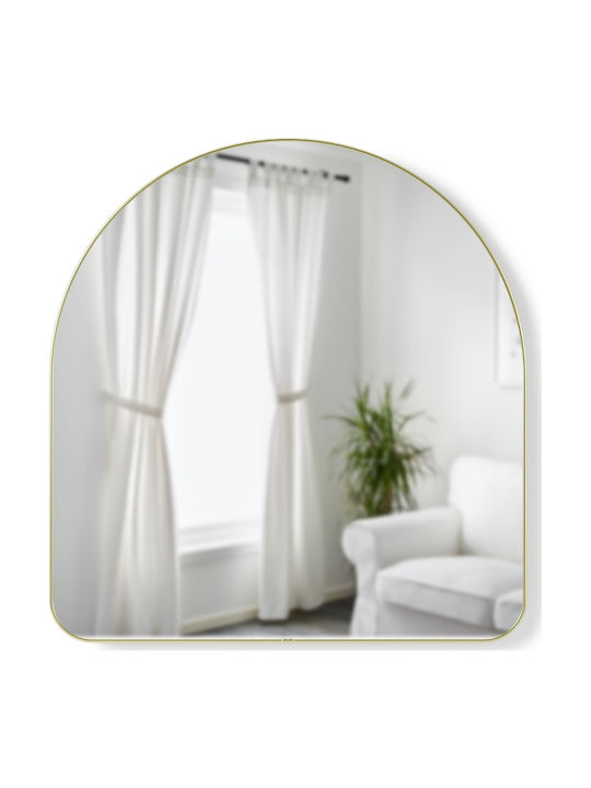Umbra Hubba Oglindă de Perete cu Auriu Ramă din Metalic 92x87cm 1buc