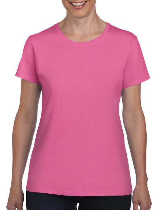 Gildan Werbe-T-Shirt in Rosa Farbe