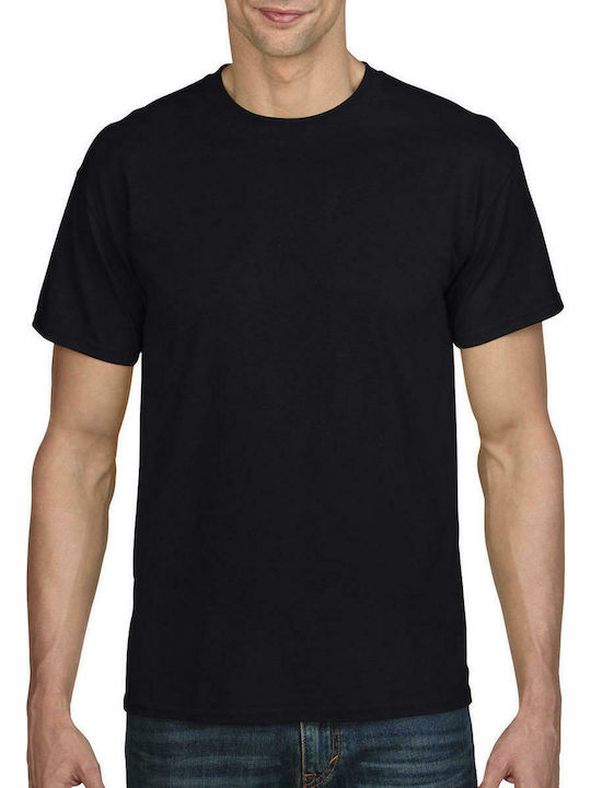 Gildan Ανδρικό Διαφημιστικό T-shirt Κοντομάνικο σε Μαύρο Χρώμα