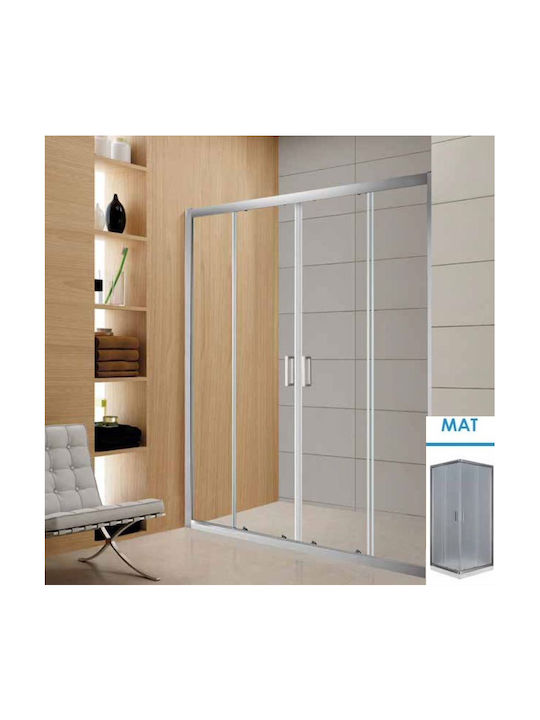 Aquarelle Venia 80 Shower Screen for Shower with Sliding Door 195-200x185cm Mat