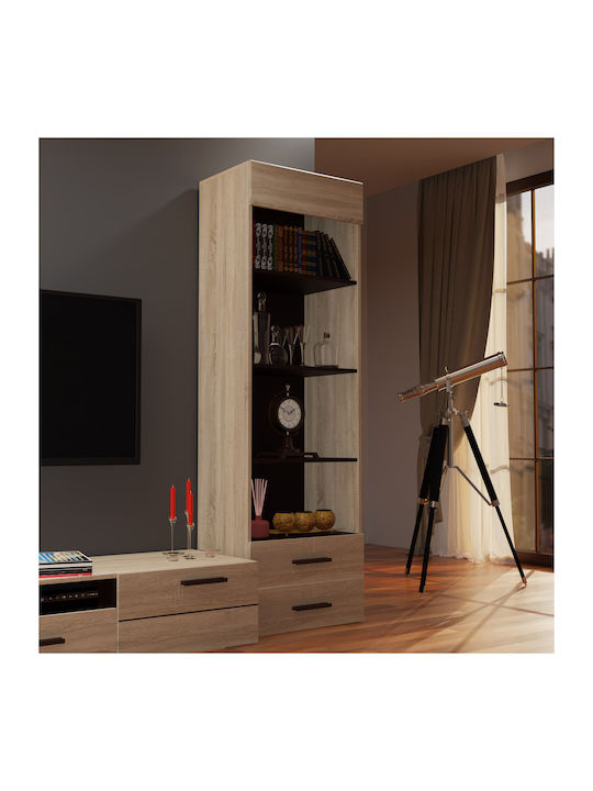 Βιβλιοθήκη Solo 2s Sonoma - Wenge 60x41x197εκ.