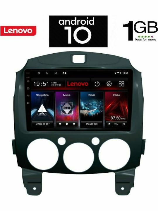 Lenovo Car-Audiosystem für Mazda 2 2007-2014 (Bluetooth/USB/AUX/WiFi/GPS) mit Touchscreen 9" IQ-AN X5830_GPS