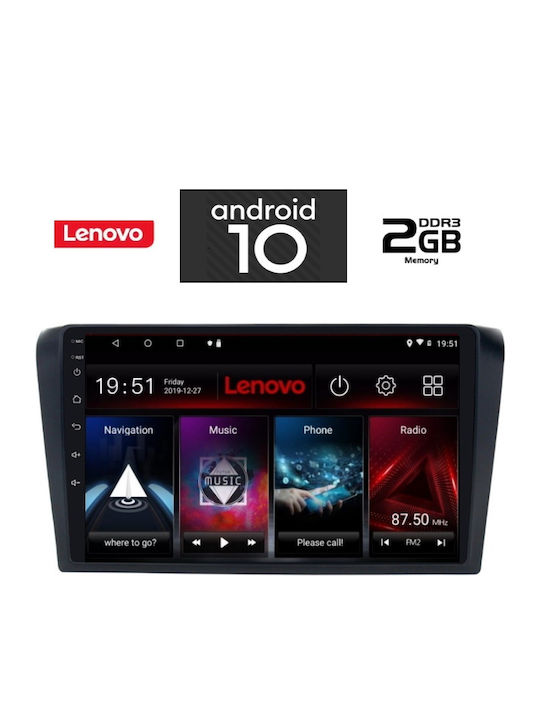 Lenovo Car-Audiosystem für Mazda 3 2003-2008 (Bluetooth/USB/AUX/WiFi/GPS) mit Touchscreen 9" IQ-AN X5832_GPS