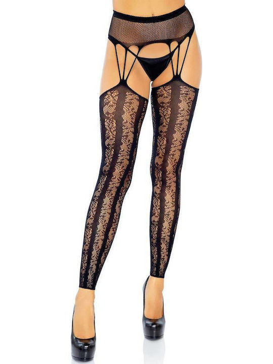 Leg Avenue Fußlose Strapsocken Sexy Schwarze Strümpfe