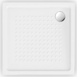 GSI Slim Quadratisch Porzellan Dusche x90cm Weiß