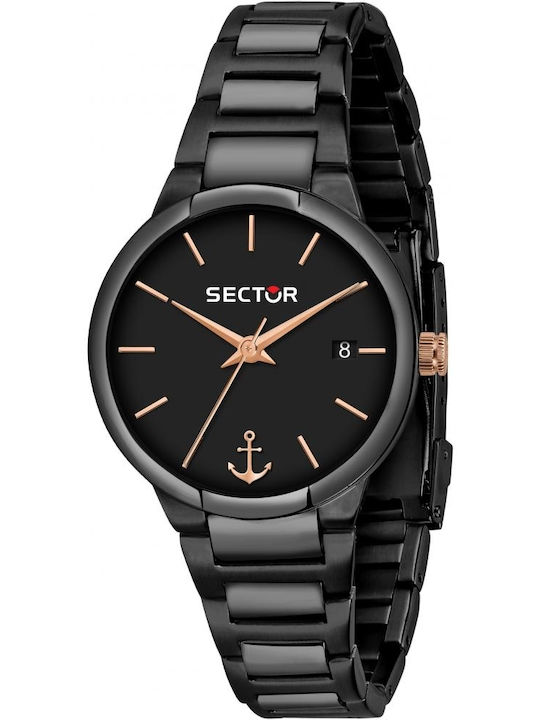 Sector 230 Women's Watch with Black Metal Bracelet