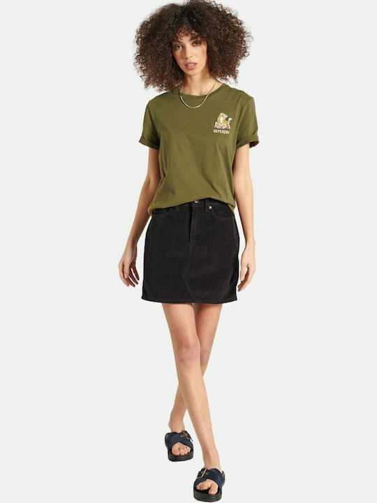 Superdry Γυναικείο T-shirt Χακί