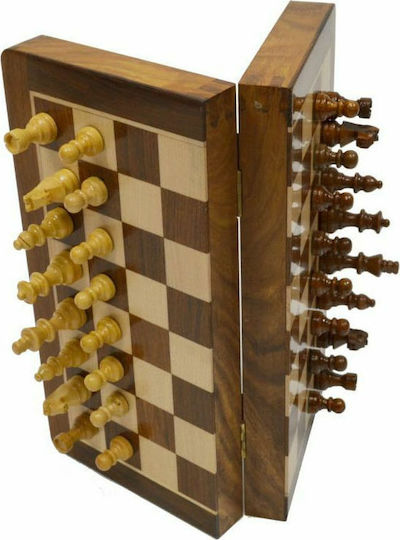 Magnetic Chess Wood with Pawns 17.8x17.8cm