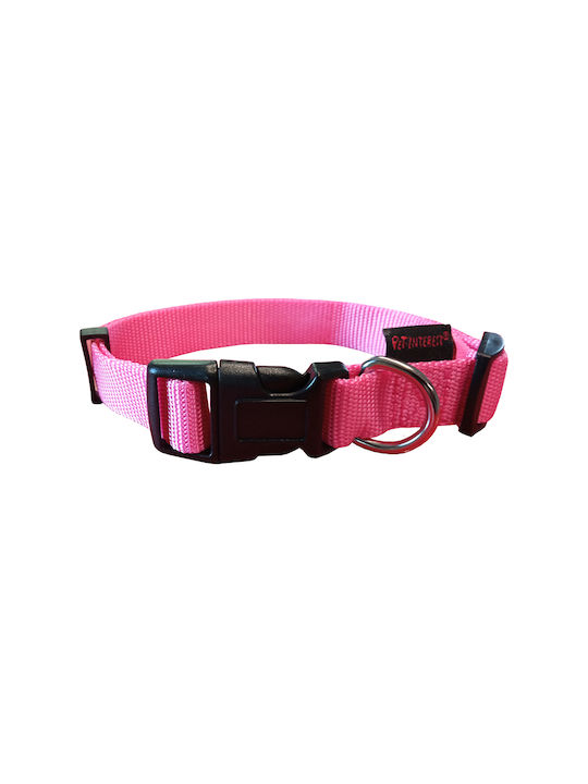 Pet Interest Plain Line Dog Collar Intense Pink...