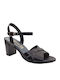 Din piele Sandale Negre