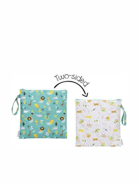Flapjackkids Zoo Παιδική Τσάντα Ώμου Αδιάβροχη Διπλής Όψης Γκρι