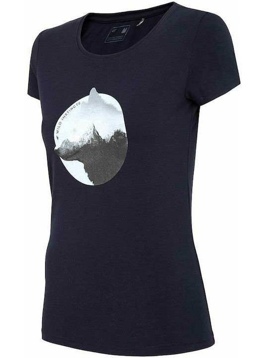 4F Women's Athletic T-shirt Navy Blue