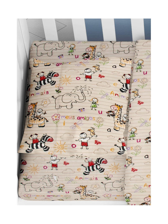 Dimcol Africa Kids Duvet Cover Single Flannel 145 Beige 160x240cm