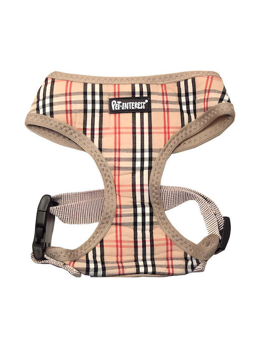 Pet Interest Σαμαράκι Σκύλου Γιλέκο Mesh Checked Μπεζ Medium 38 - 51cm