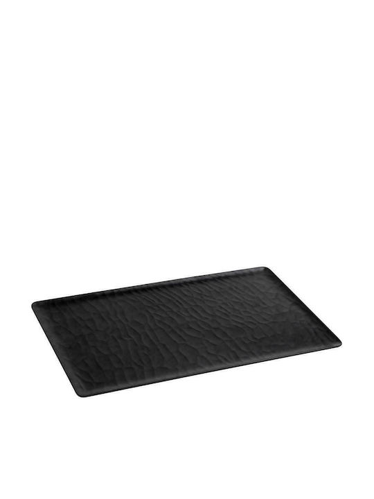 Espiel Wavy Matte Πιατέλα Σερβιρίσματος Ορθογώνια Πλαστική Black 53x32.5εκ.