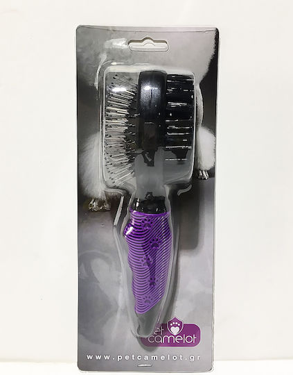 Pet Camelot Brush Large for Misc Hair Lengths Double Sided for Coat Grooming