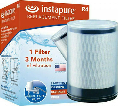 Instapure Water Filter Replacement for Faucet from Activated Carbon R4 1 μm 2pcs