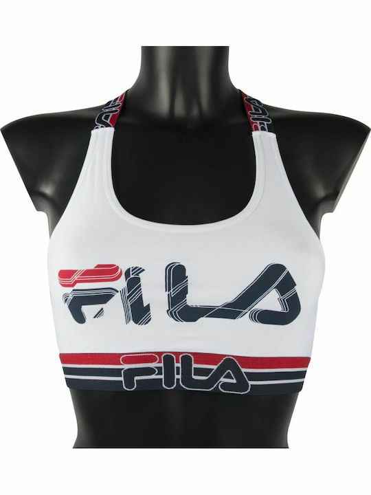 FILA Women's Sports Bra with Light Padding White