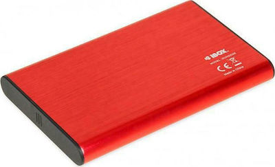 iBox HD-05 Case for Hard Drive 2.5" SATA III with Connection USB 3.2 Red IEUHDD5R