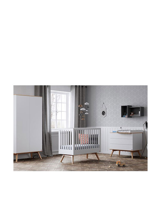 Vox Nature Baby Bebejou Σετ Βρεφικού Δωματίου με Κρεβάτι, Συρταριέρα & Αλλαξιέρα Λευκό / Μπεζ
