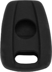 Silicone Car Key Cover Case with 1 Buttons for Fiat Black