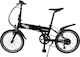 Blaupunkt Carl 300 20" Black Foldable Electric City Bike with 7 Speeds