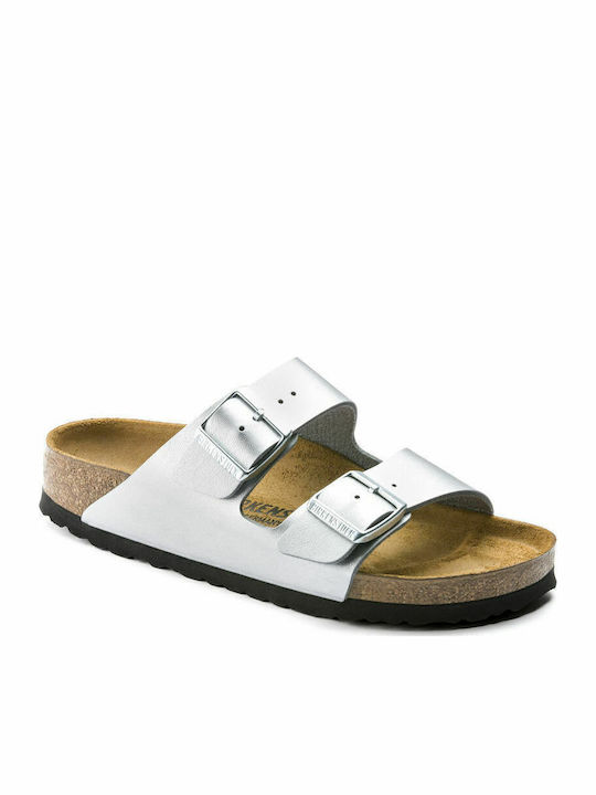 Birkenstock Arizona Metallic Anatomic Silver Kids' Sandals